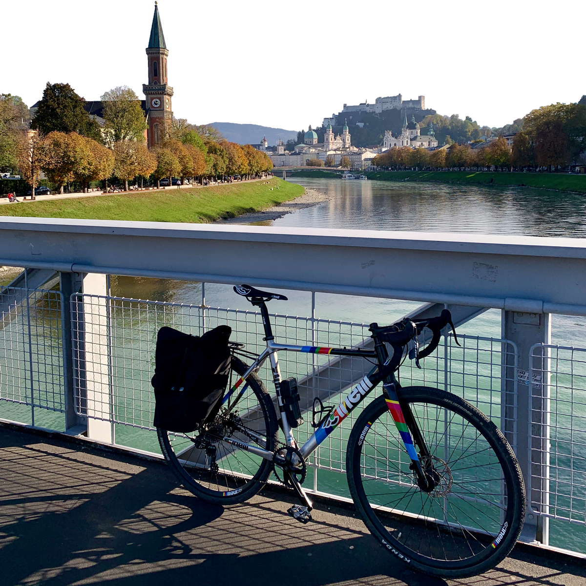 Bicycle on a bridge in Salzburg